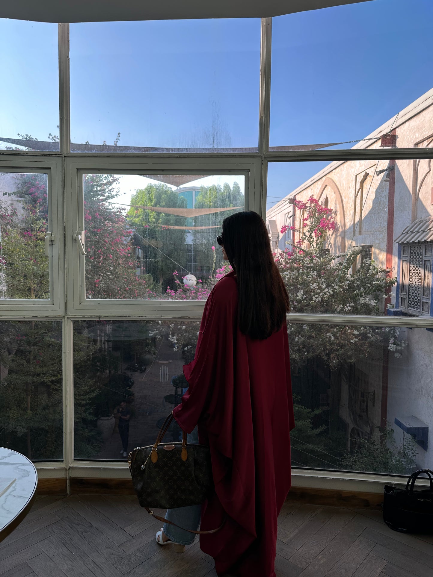 "cherry Red" Abaya