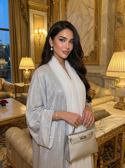 Sparkly white Abaya