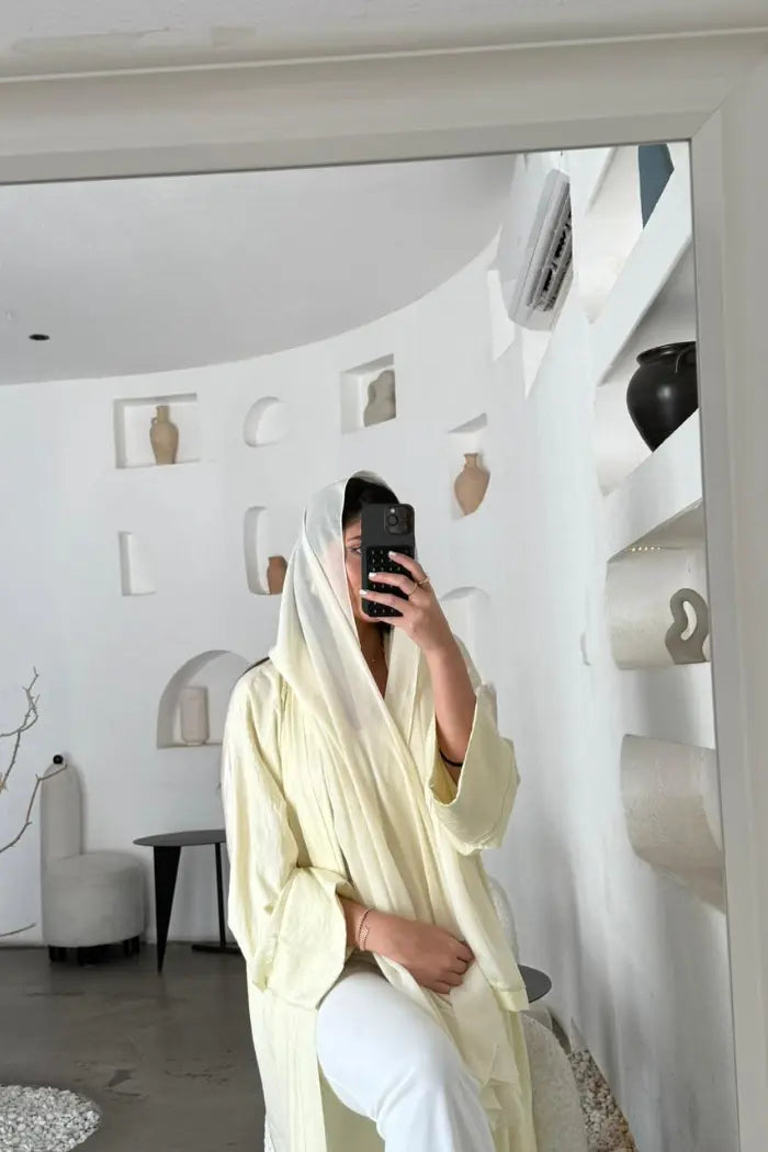 Butter Yellow Abaya