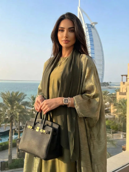 Midnight Olive Abaya