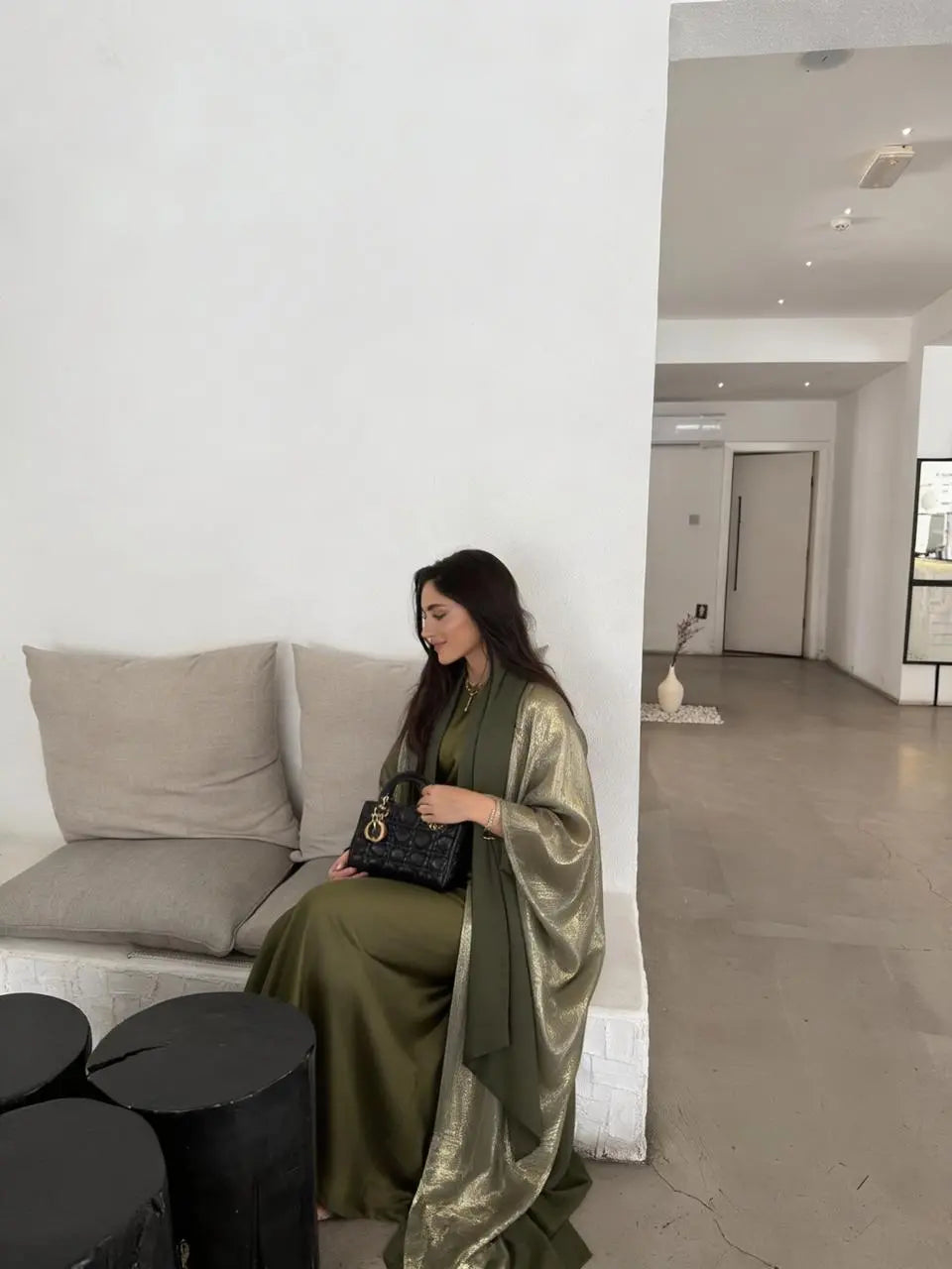 Midnight Olive Abaya