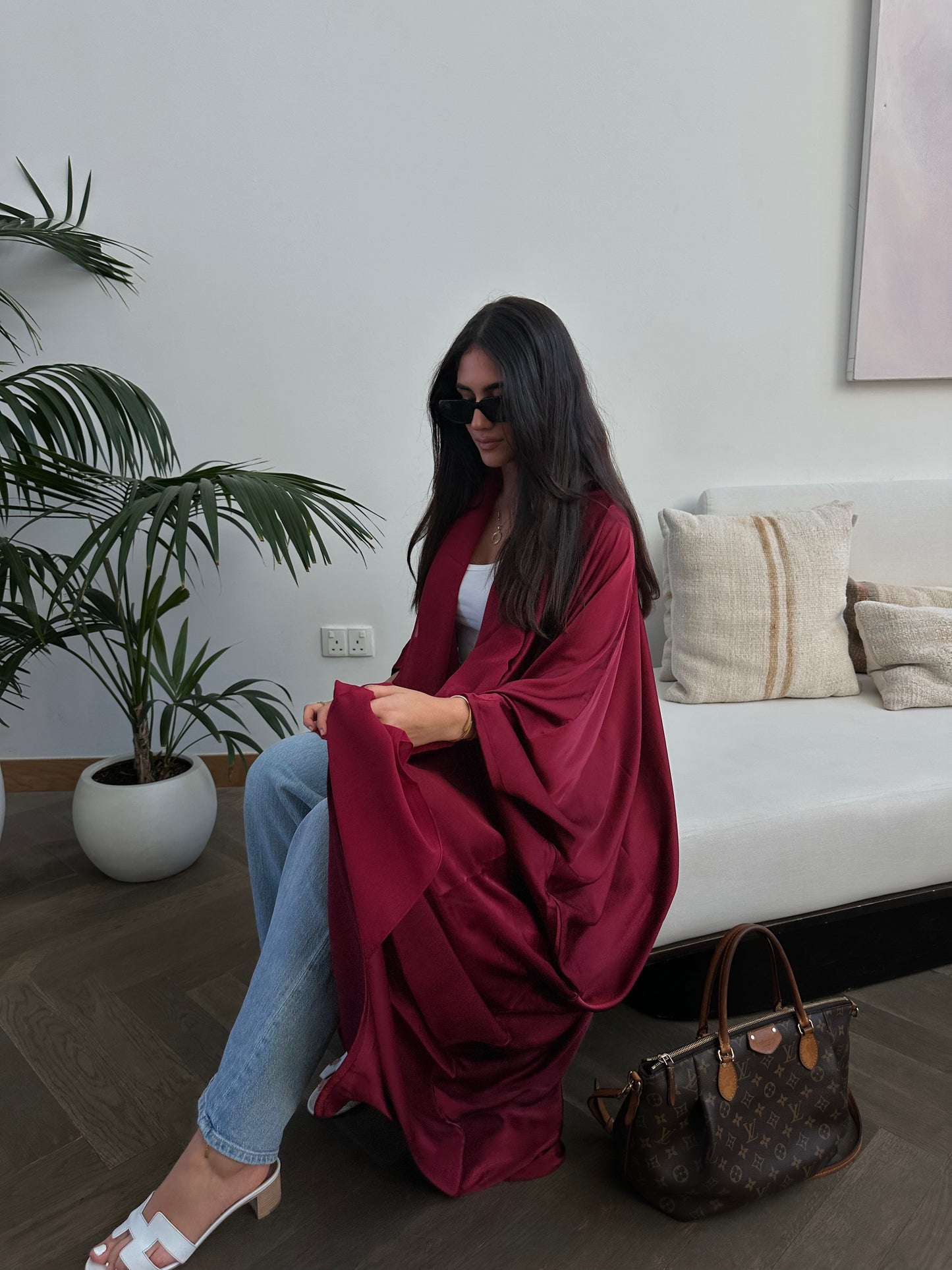 "cherry Red" Abaya