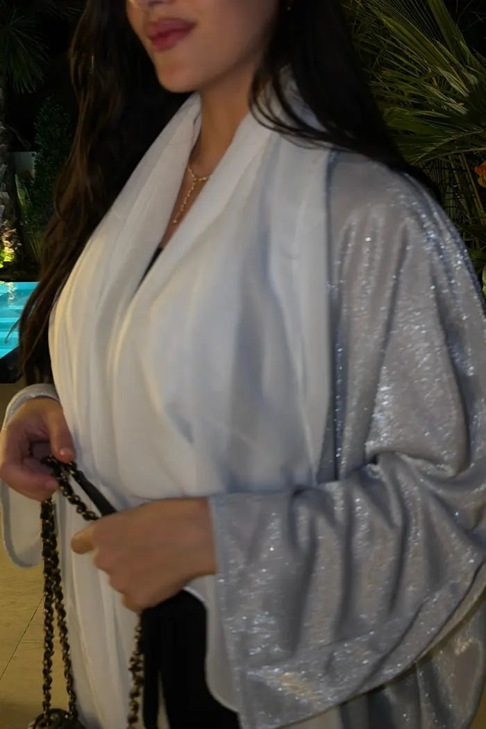 Sparkly white Abaya