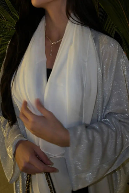 Sparkly white Abaya