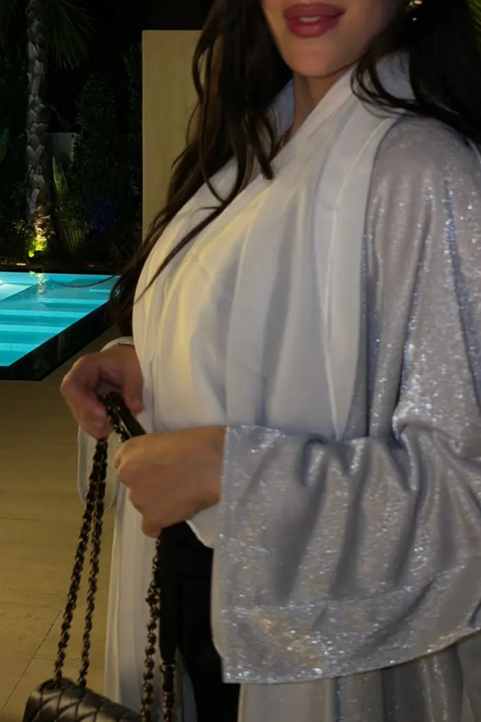 Sparkly white Abaya