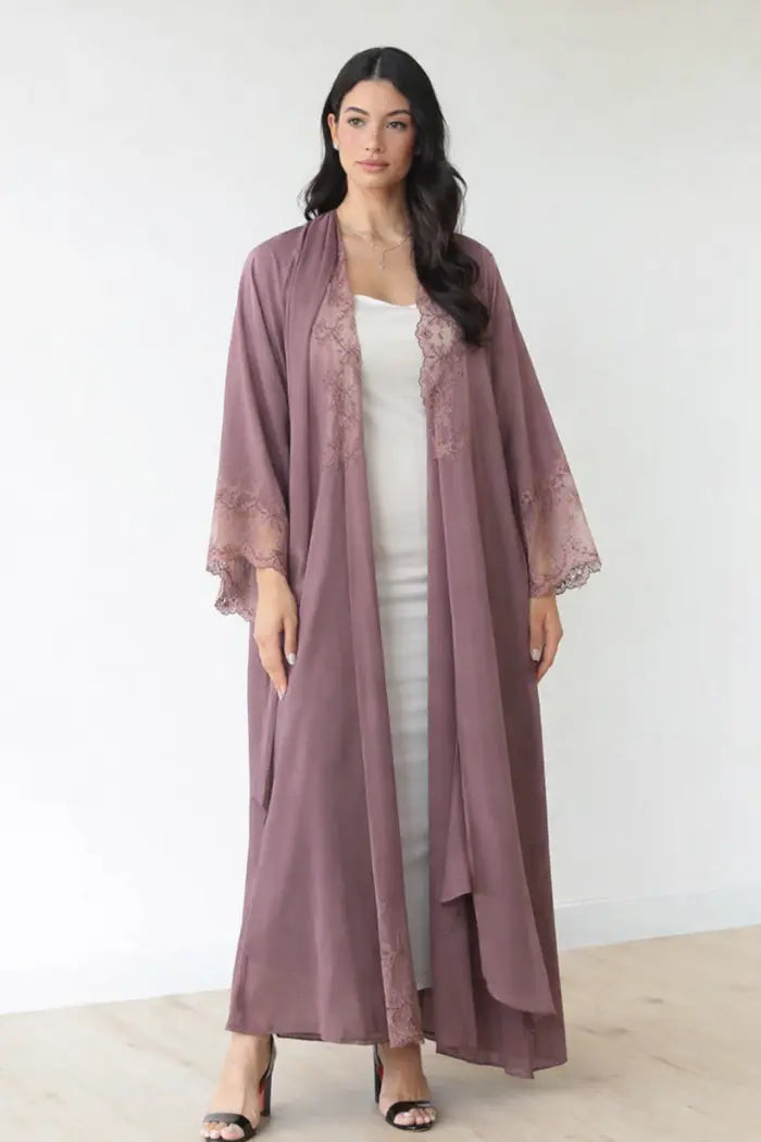 Pink Lace Abaya