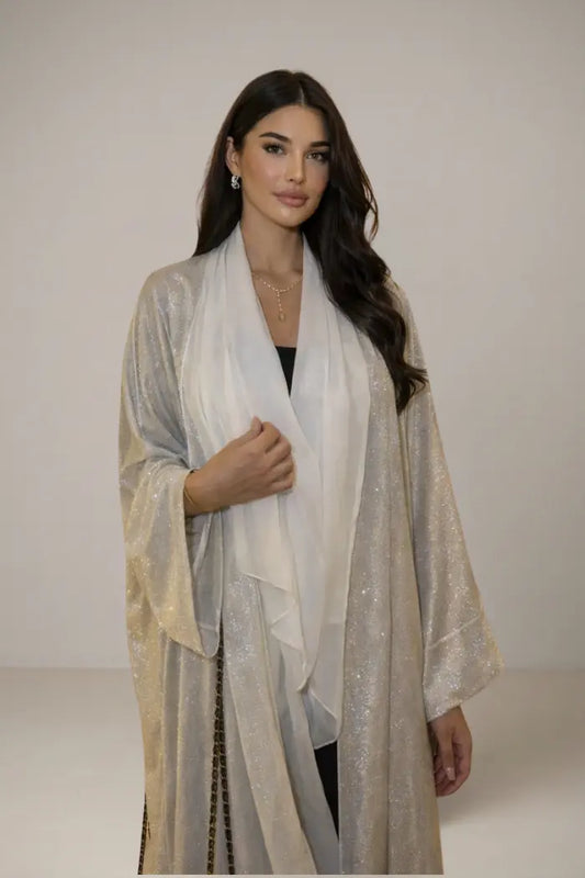 Sparkly white Abaya