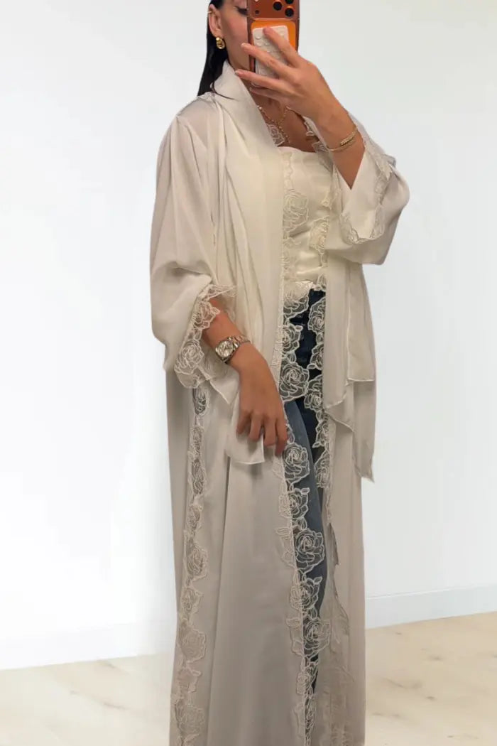 The aura lace abaya