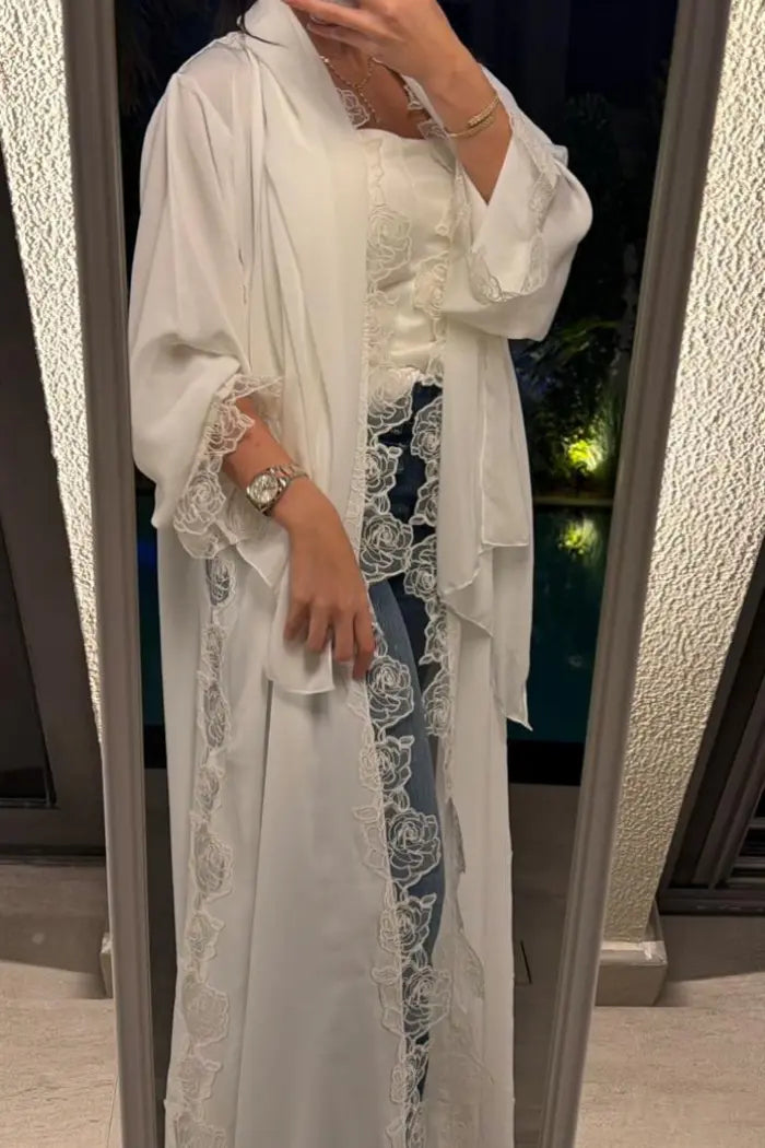 The aura lace abaya